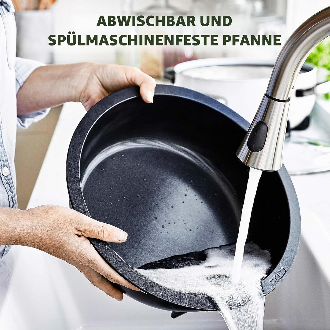 GreenPan Elite Wesentlich Schlau Elektrisch 5.6L Bratentopf,Einfache Brat- Sautier- Rühr- und Reisko