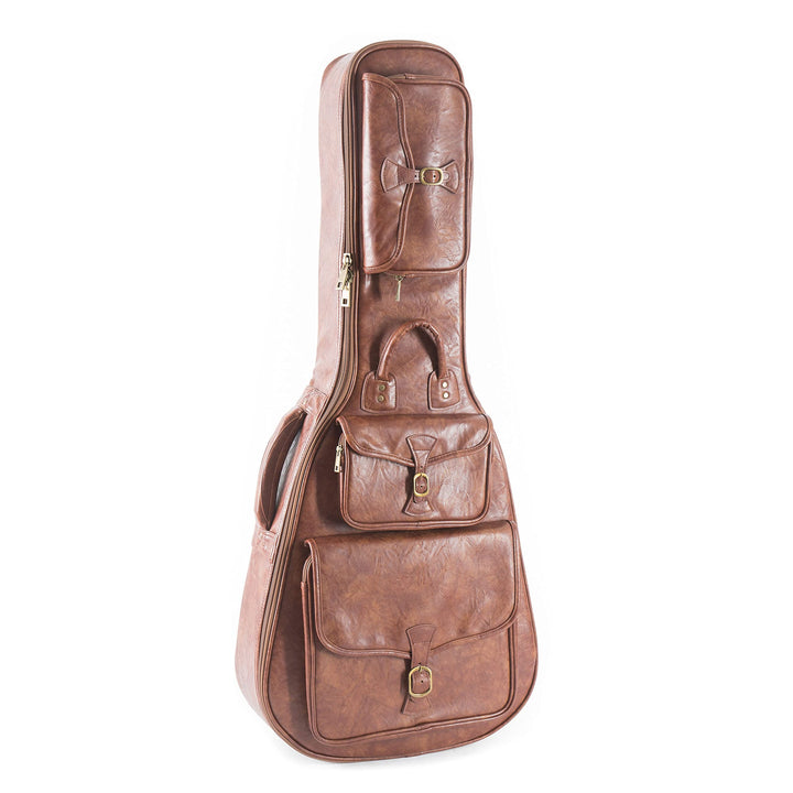 Fame Robustes Kunstleder Gigbag für Westerngitarre, Vintage Design, hochverdichtete Schaumpolsterung