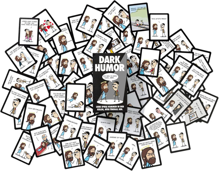 Wer lacht, verliert! Dark Humor Kartenspiel jenseits von Gut und Böse für Fans von schwarzem Humor,