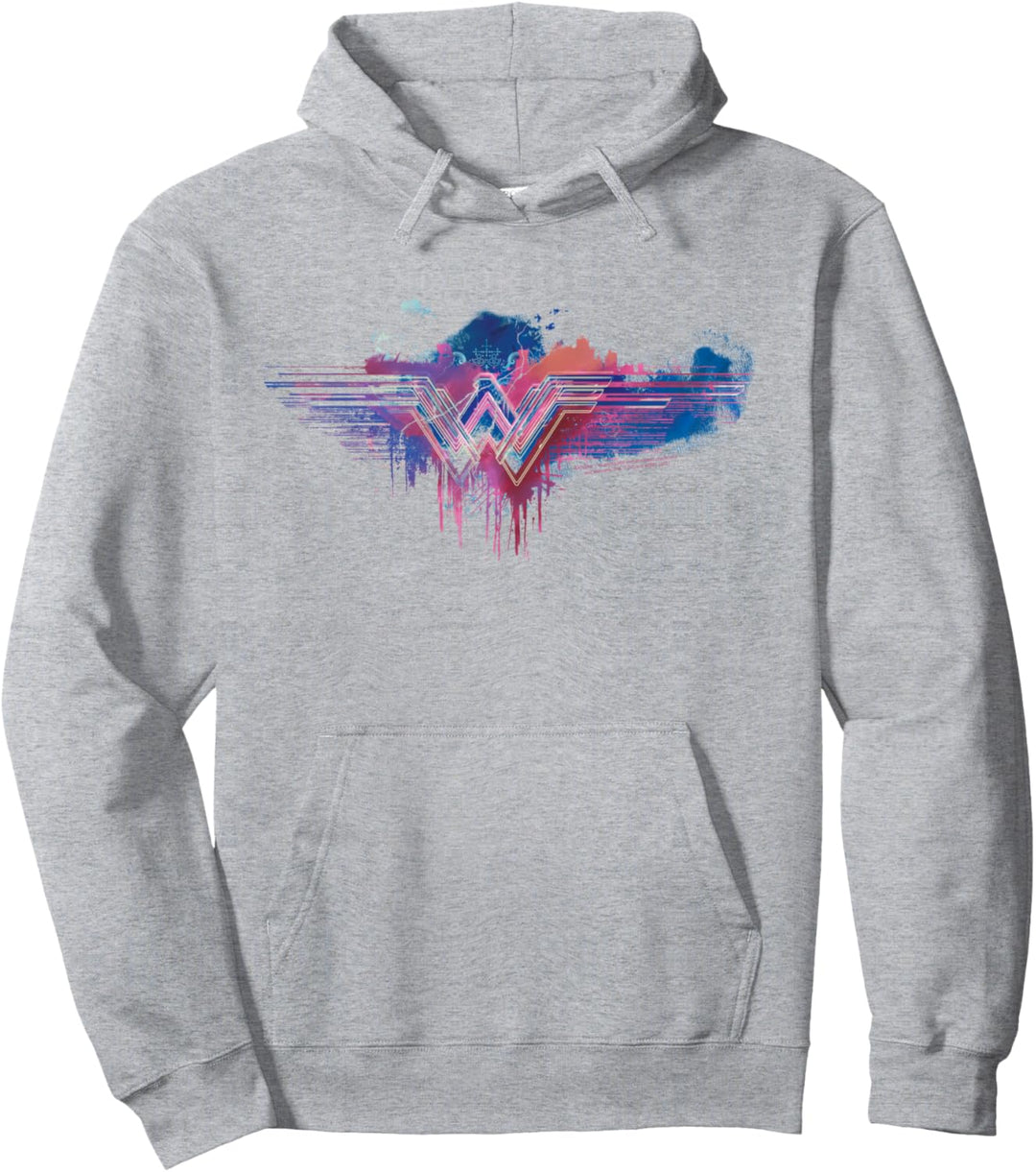 DC Comics Batman V Superman Wonder Woman Watercolour Logo 2 Pullover Hoodie
