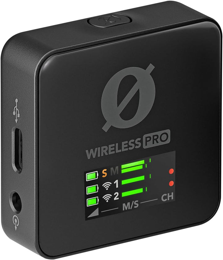 Rode Wireless Pro Digitales 2-Kanal Drahtlos-Mikrofonset + keepdrum ADP07 TRRS-TRS-Adapter