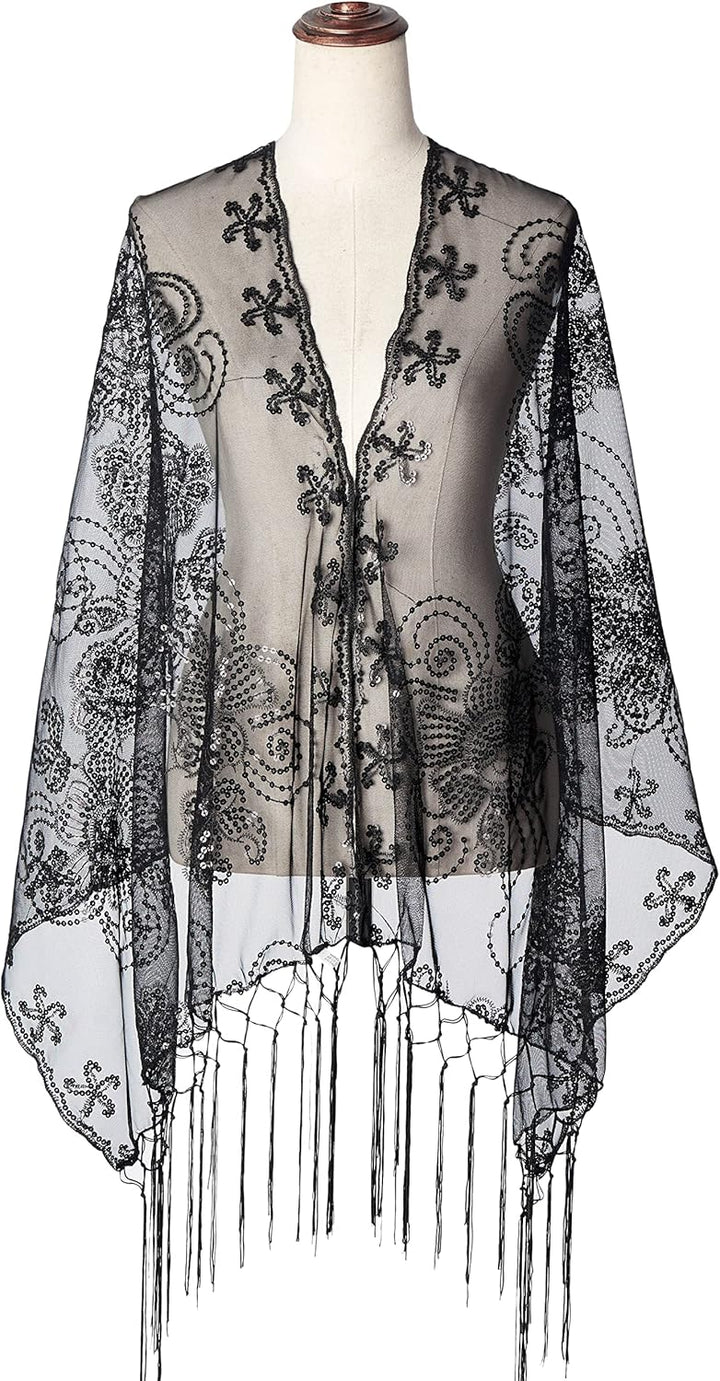 BABEYOND Damen Pashmina-Schal Einheitsgrösse Z-schwarz, Einheitsgröße Z-schwarz