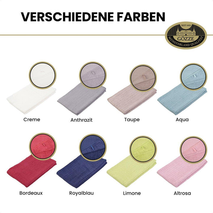 Gözze - Geschirrtuch-Set, 3-teilig, Mikrofaser-Poliertuch, 50 x 70 cm - Anthrazit, Anthrazit