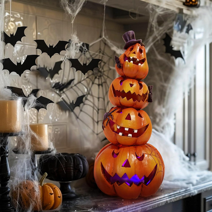 Hodao Halloween-Kürbis-Dekorationen für den Innenbereich, Halloween-Dekorationen für Tisch/Halloween