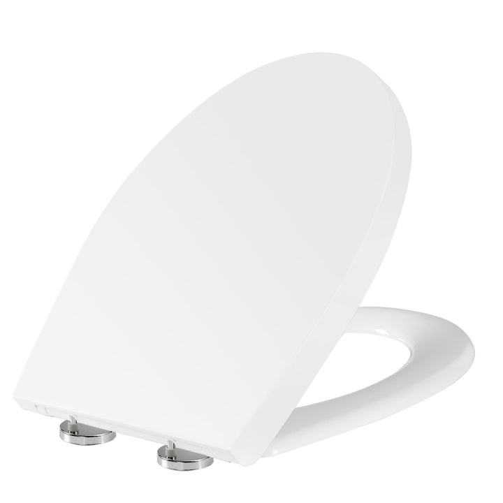 Toilettendeckel mit Absenkautomatik,WC Sitz Quick Release Funktion und Softclose, Einfache Montage A