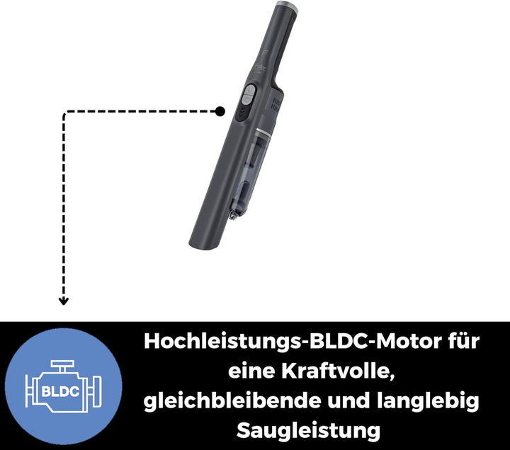 Fakir AS 1480 LT Floor Akku Staubsauger 180 W, Bodenstaubsauger Akku, kabelloser Handstaubsauger mit