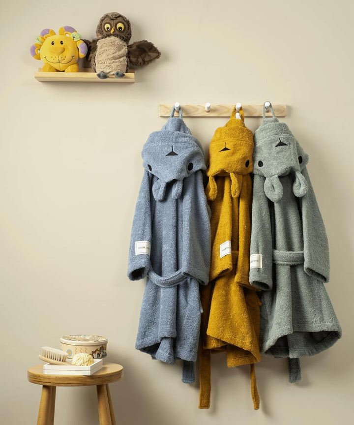 PandaHome Bademantel Kinder, Kinderbademantel für Jungen und Mädchen aus 100% Baumwolle, Morgenmante