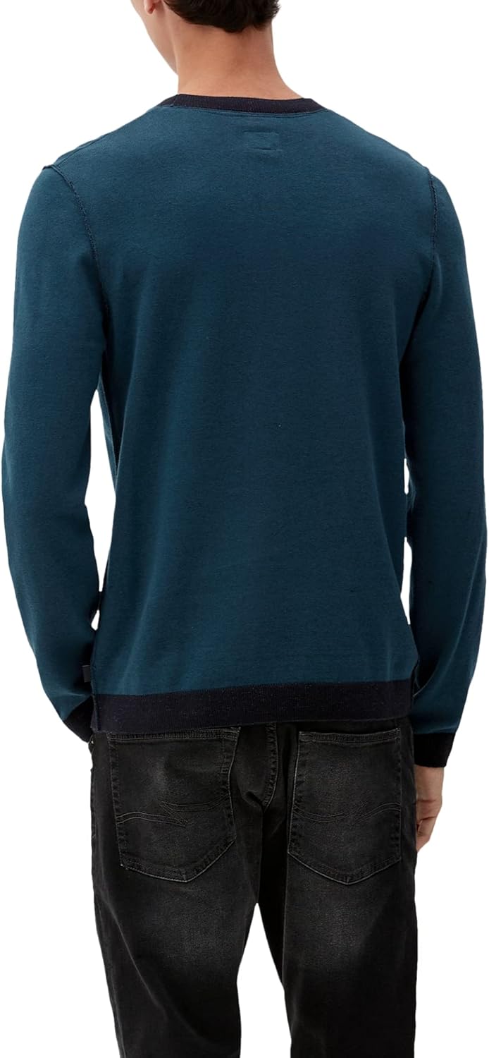 Q/S designed by Men's 2118686 Strickpullover, Blau, S