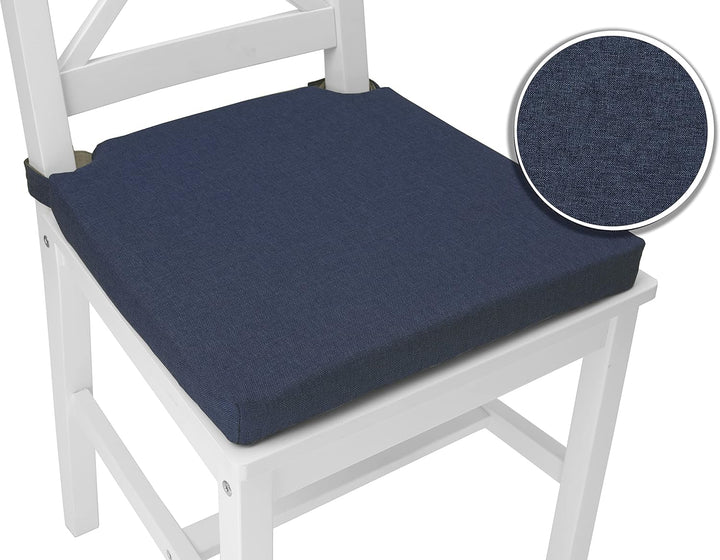 sunnypillow 4er Set Stuhlkissen mit Klettverschluss Polsterauflage Auflage für Stühle - Indoor/Outdo