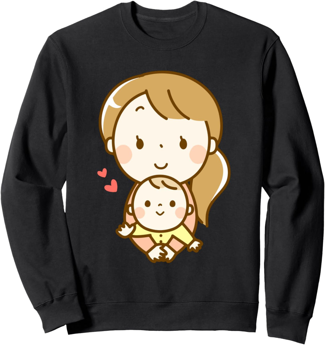 Niedliches Baby und Mutter Sweatshirt