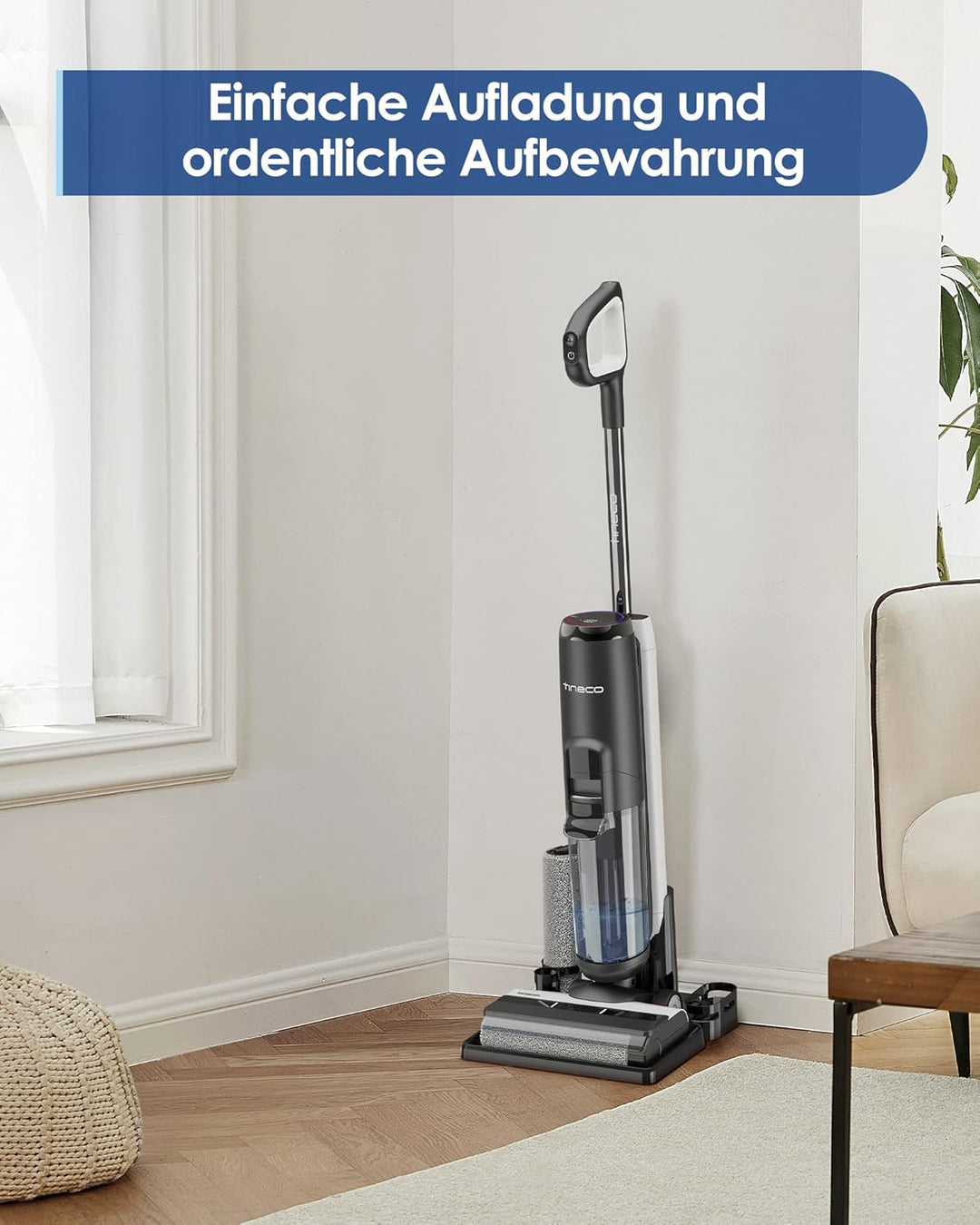 Tineco Floor One S5 Smart Nass-Trocken-Sauger mit iLoop Technologie, All-in-One-Nass Trockensauger K