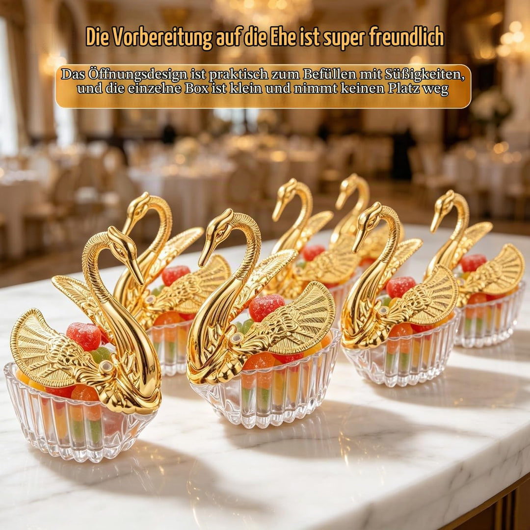 Angoily 24Pcs Candy Boxen für Hochzeiten Kleiner Schwan Form Geschenk Boxen Hochzeit Gastgeschenke B