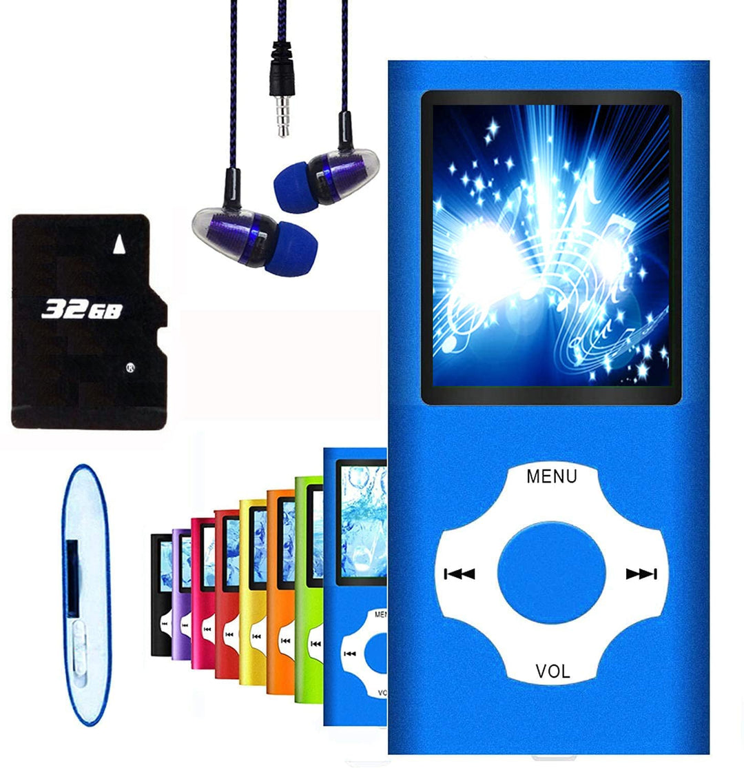 Hotechs MP3-Player/MP4-Player, MP3-Player mit 32 GB Speicherkarte, schlankes Design, digitales LCD-D