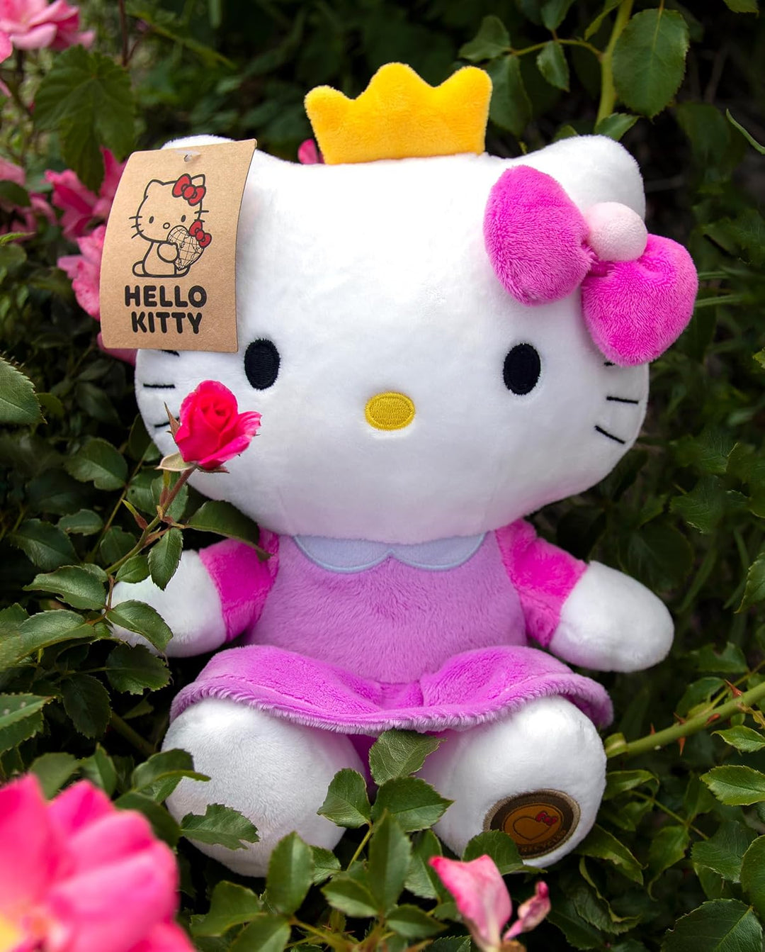 Joy Toy - Hello Kitty Princess Eco Plush 24 cm in wiederverwendbarem Kartontäschchen Prinzessin, Pri