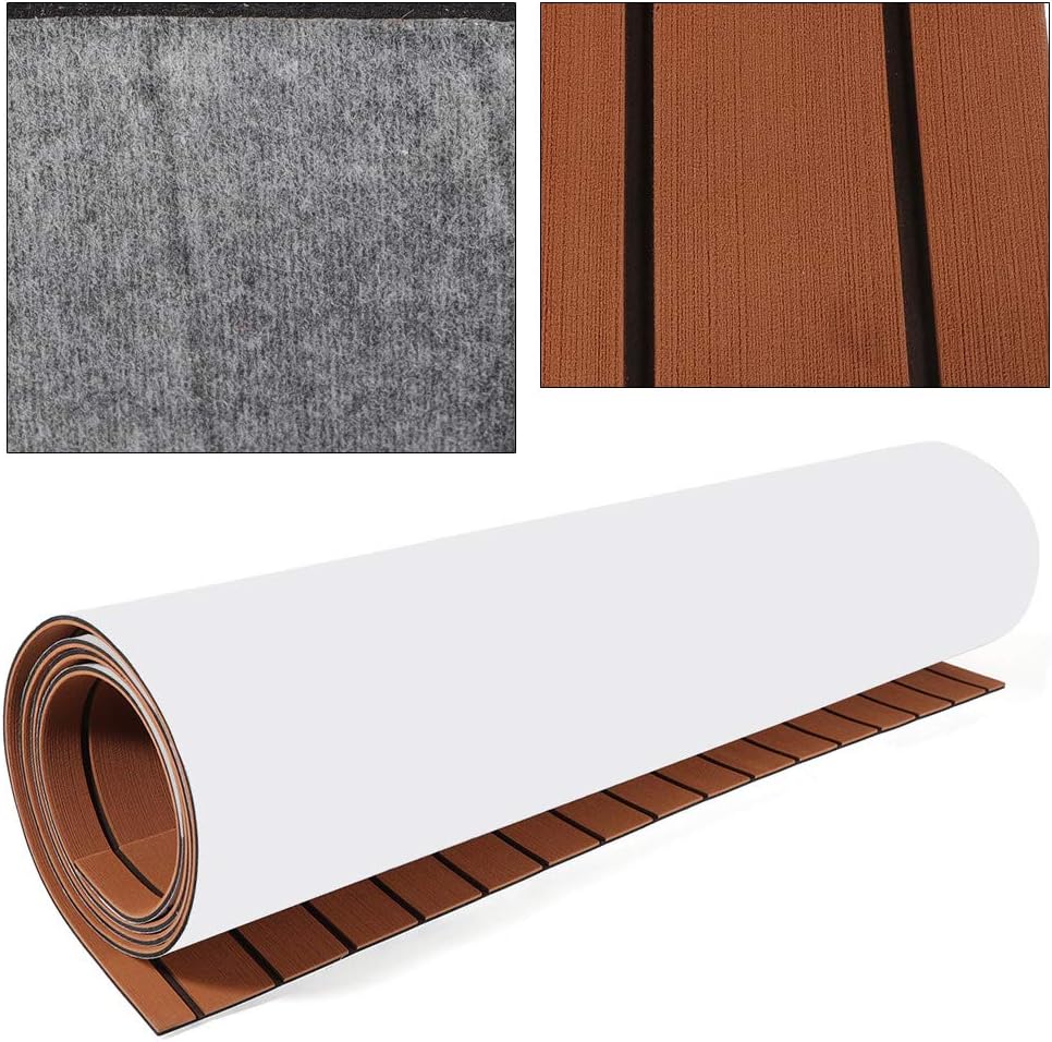 35,4" X 94,5" Braun Rutschsichere EVA Schaum Bodenbelag Fussboden für Boot Marine Yacht Schiff RV Te