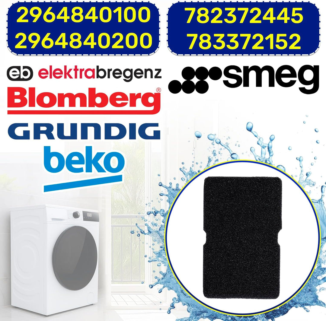 4 Stück Trockner Filter 240x155x10 mm mit dem Originalcode 2964840100 2964840200 für Beko für Grundi