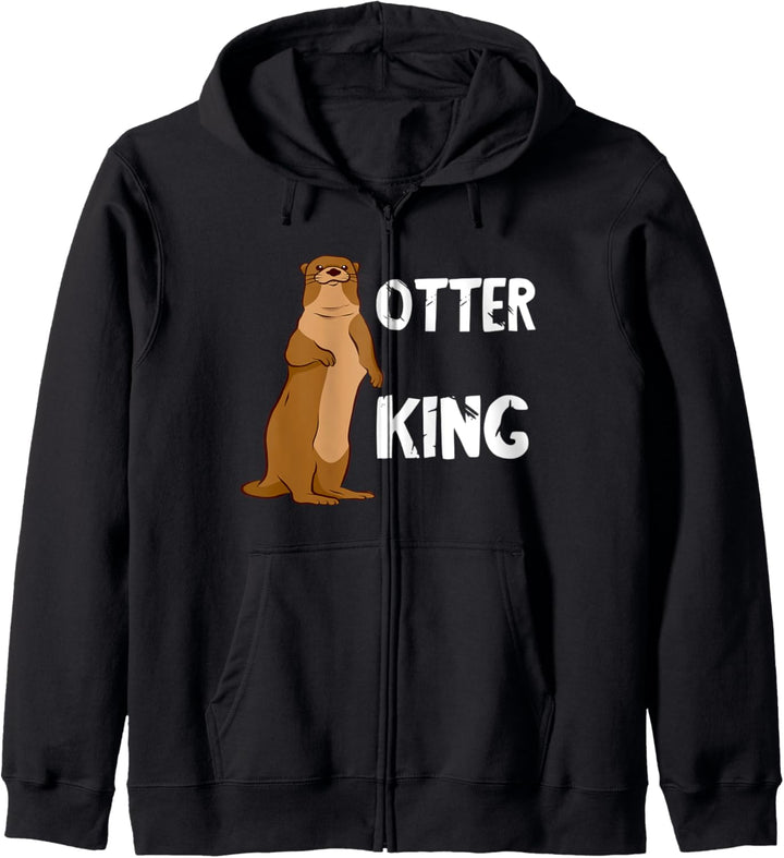 Otter König Otter See Fisch Wassermarder Fisch Otter Kapuzenjacke