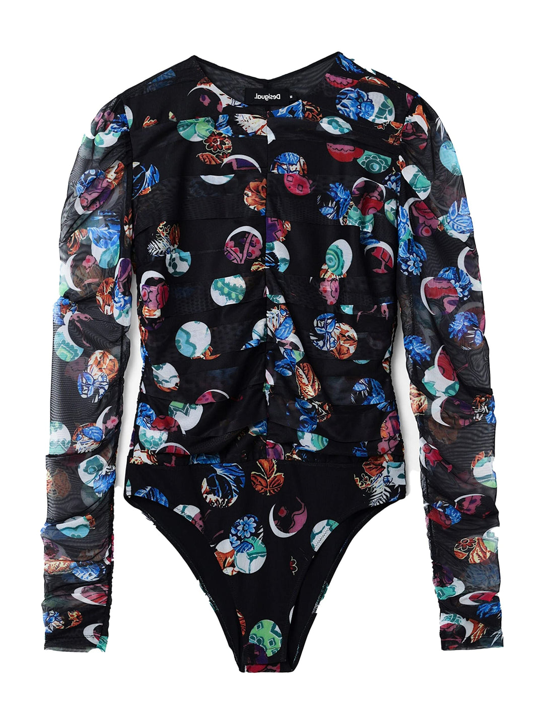 Desigual Damen Body T-Shirt XS Schwarz, XS Schwarz