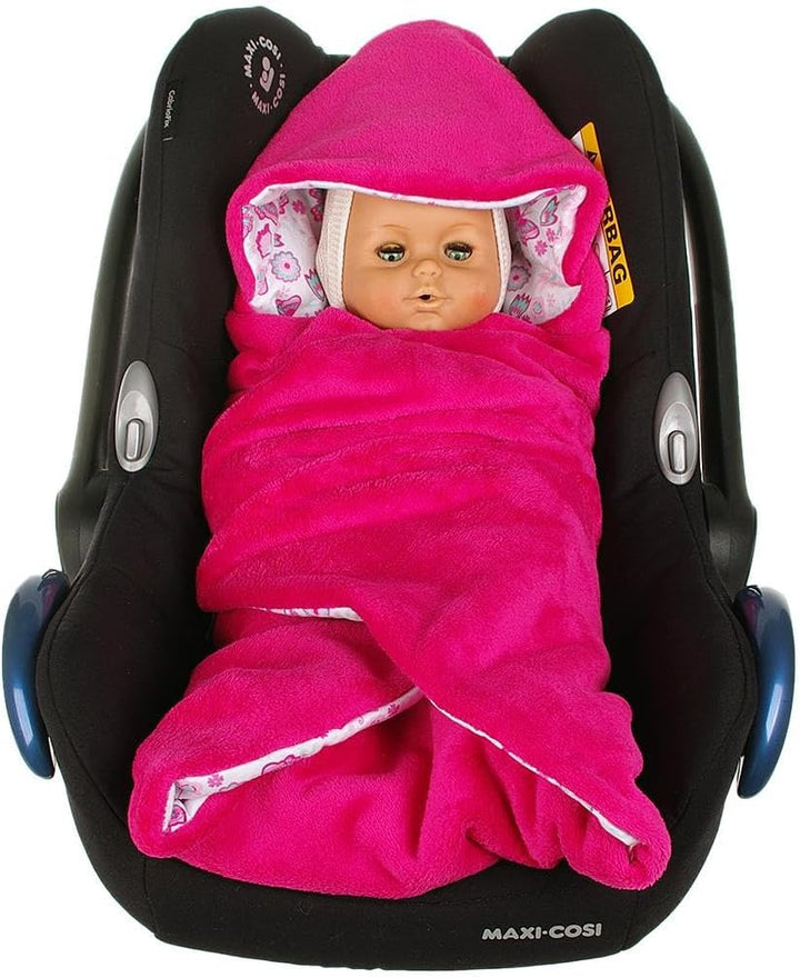 Einschlagdecke für die Babyschale Babyschalenfusssack Sommer Fusssack (Rosa, Schmetterling) Rosa Sch