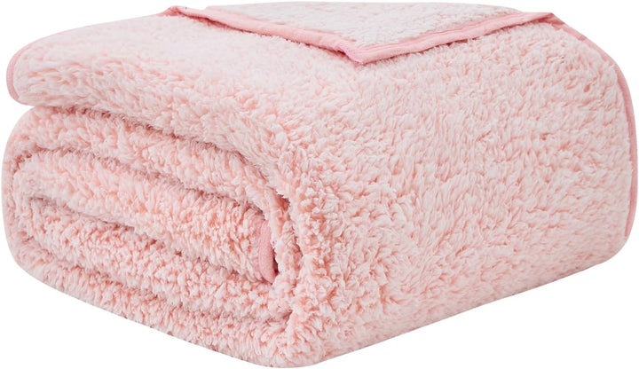 EMME Sherpa-Decke, Fleece-Überwurfdecke, weich, Plüsch, warme und gemütliche Decke, doppellagig, 3D-