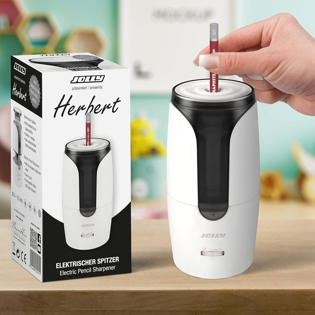 JOLLY Herbert Elektrospitzer Grosser elektrischer Spitzer für alle Stifte, auch für feine Künstlerst