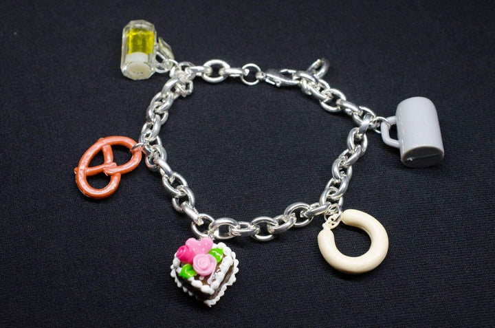 Miniblings Oktoberfest Armband Helles Weisswurst Mass Brezel Lebkuchenherz Bayern - Modeschmuck hand