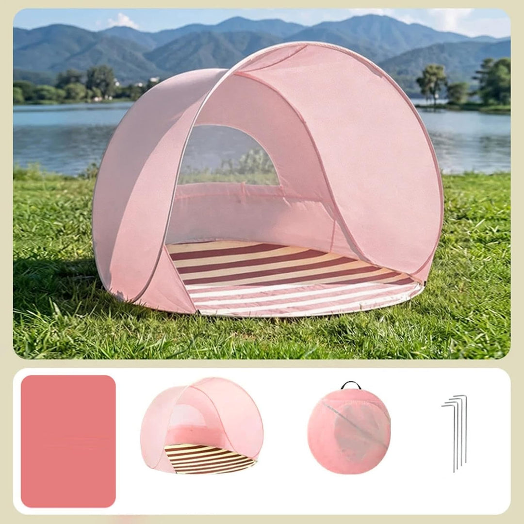 Strandzelt Pop-Up Zelts UV 50+, Schnell Aufbaubar, Nie Wieder Sonnenbrand, Sofortiger UV-Schutz Ultr