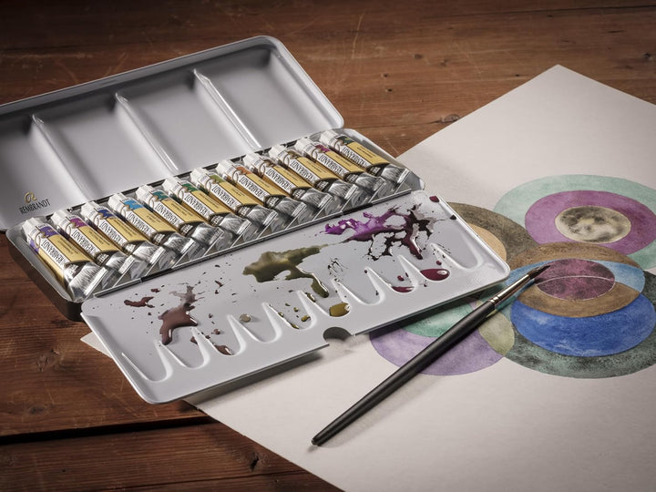 Rembrandt Watercolour Metal Granulating Set of 12 x 10ml Tubes