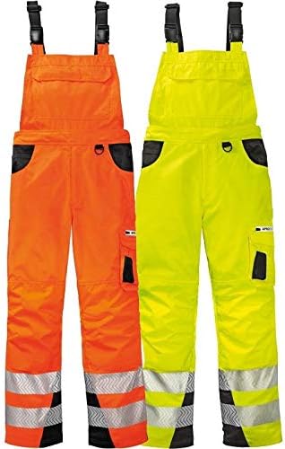 4Protect Warnschutz Latzhose "Alabama", 1 Stück, 54, leuchtorange / grau, 3830-54 Leuchtorange / Gra