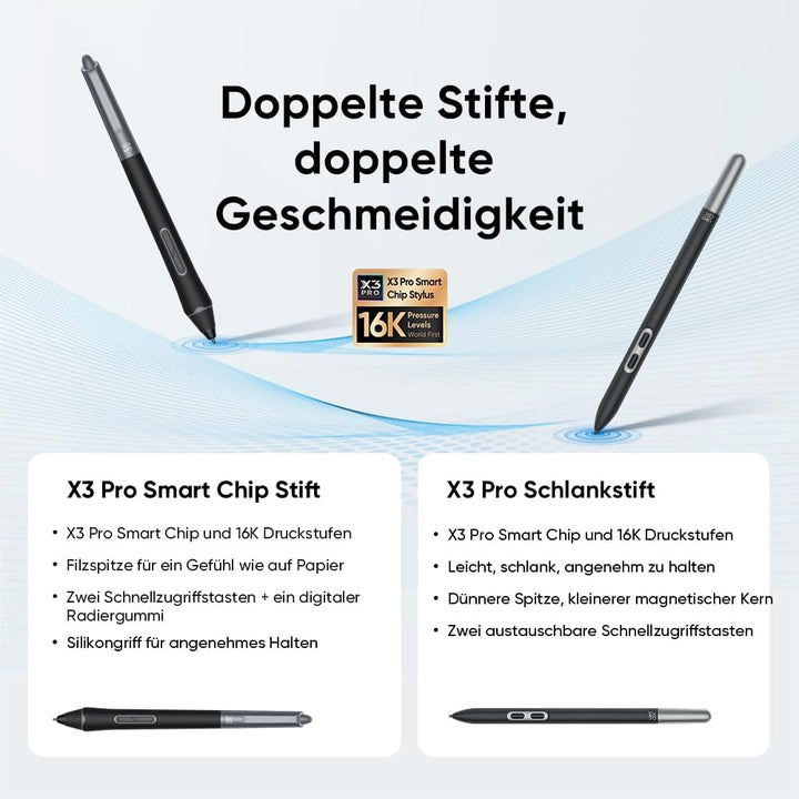 XPPen Artist Pro 24 Gen 2 165Hz Grafiktablett mit Display, 23,8 Zoll Grafikdisplay mit 16K X3 Pro St