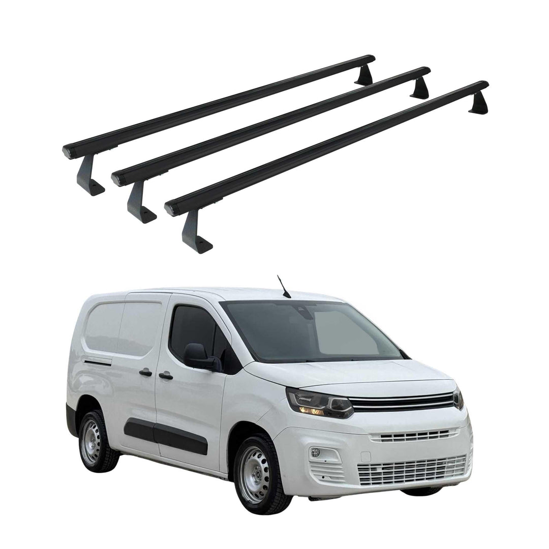 OMAC Heavy Duty Dachträger Querträger kompatibel mit Citroen Berlingo 2018-2026 – 3 Stangen – Alumin