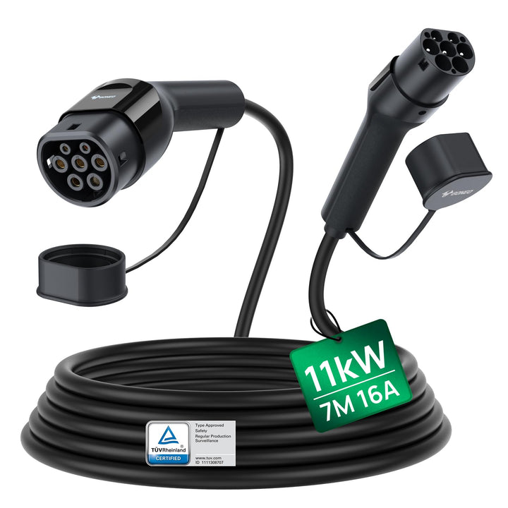 GONEO Typ 2 Ladekabel 11kW 7M 16A Ladekabel Elektroauto Typ 2 3 Phasig für E Auto EV/PHEV Typ 2 auf
