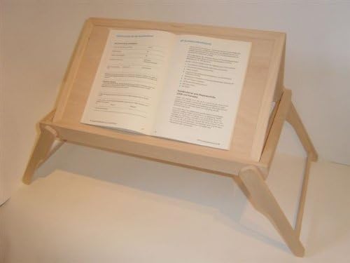 Bett-Tablett mit Buchhalter/Laptoptisch - Buche Natur