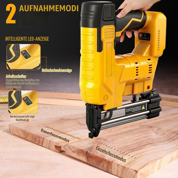Verbesserter 18GA Akku-Nagler, kompatibel mit Dewalt 20V-Akku, bürstenloser Nagler, elektrischer Tac