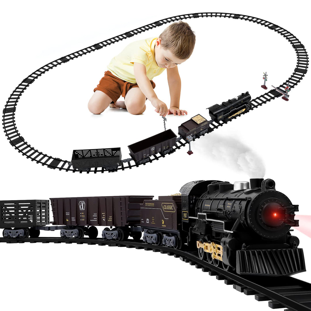 TOYANDONA Spielzeugeisenbahn-Set für Jungen Mädchen 4-7 Weihnachtszug Kinder Elektroeisenbahn-Set El