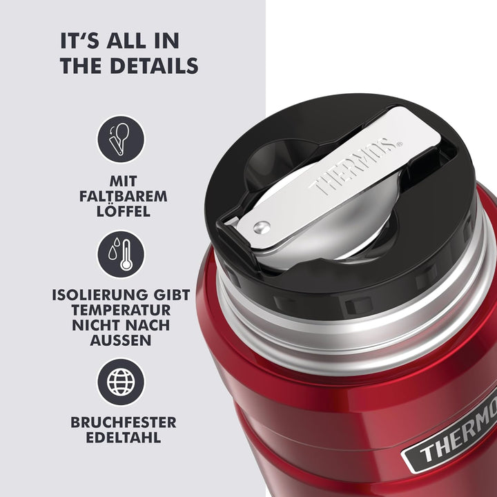 THERMOS Thermobehälter für Essen groÃŸ Lunchpot Stainless King, SpeisegefäÃŸ, Suppen, Müsli, 4001.24