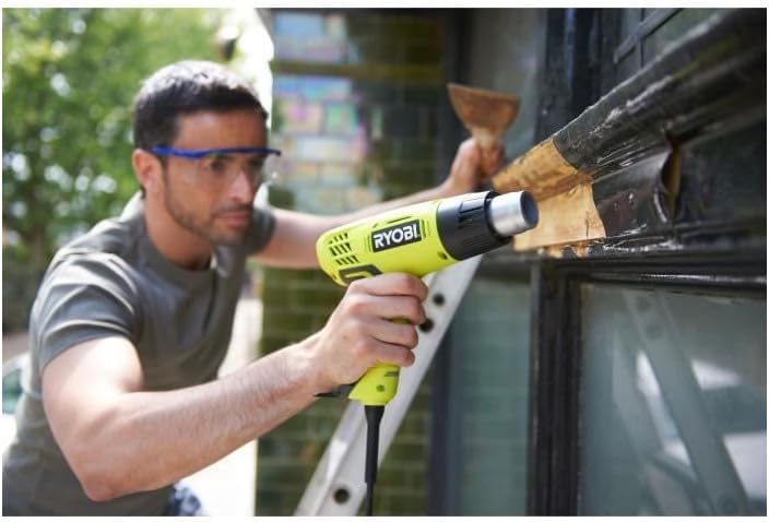 Ryobi 5133001137 Heissluftgebläse Typ EHG2000, 2000 W, Schwarz, Grün