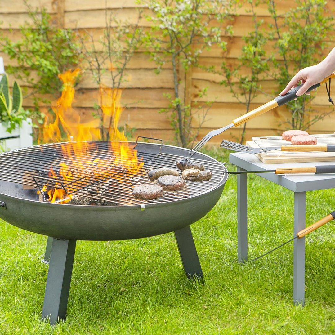 Harbour Housewares Runde Feuerstelle Grill Grill - 72,5cm - Grau