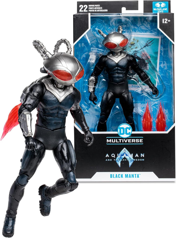 Lansay McFarlane Toys – DC – Aquaman 2 – Black Manta – 18 cm – Sammelfigur und Zubehör – Filmfiguren