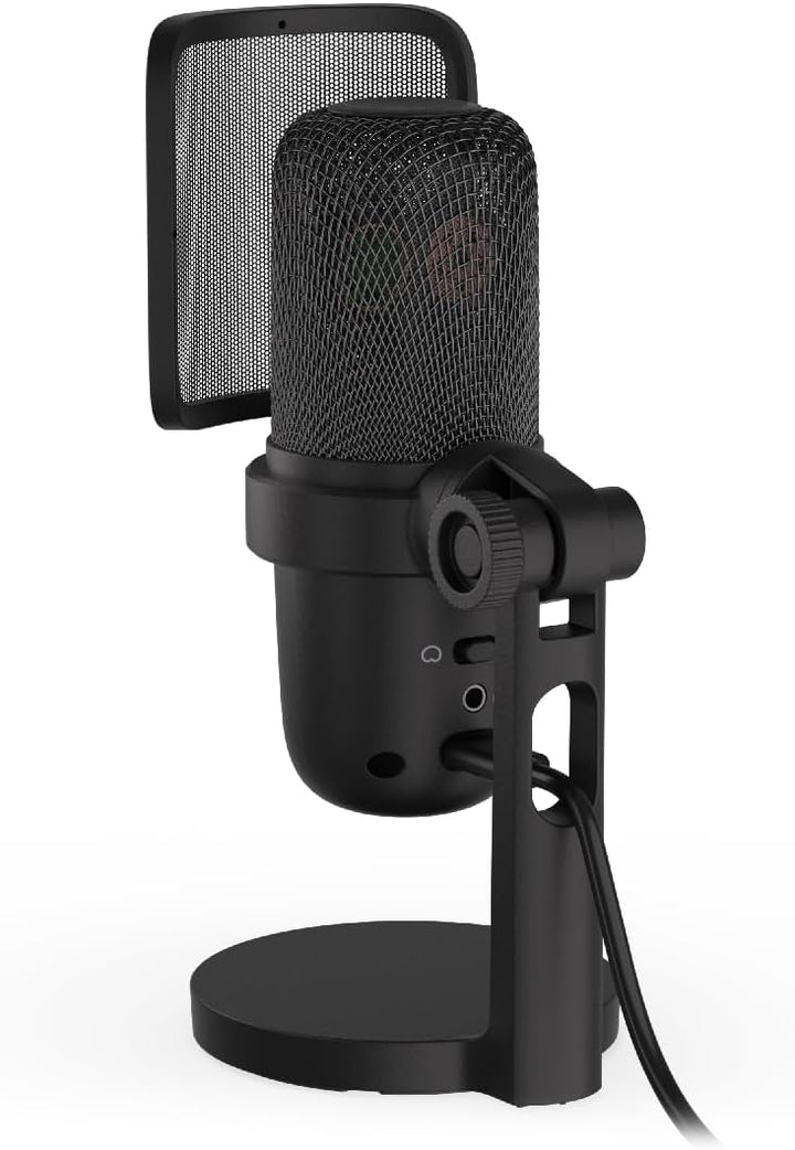 KRUX Emote, Computermikrofon auf Ständer, Zwei Popfilter, Gain-Regler, 2 m langes USB-Kabel Typ C, Z