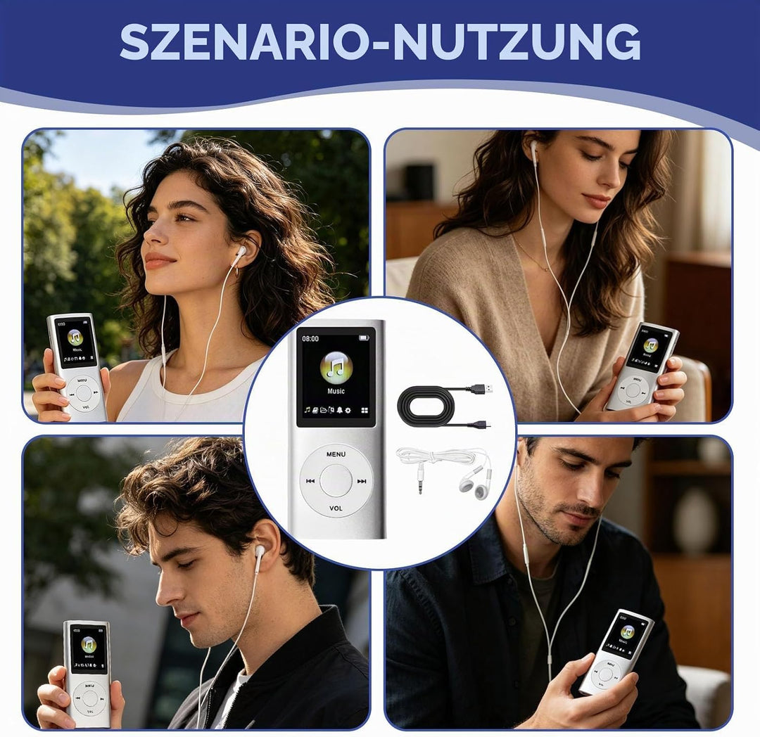 MP3/MP4-Player Unterstützt Bis zu 64 GB TF-Karte Tragbarer MP3 Musik Player 1.8 Zoll LCD Bildschirm