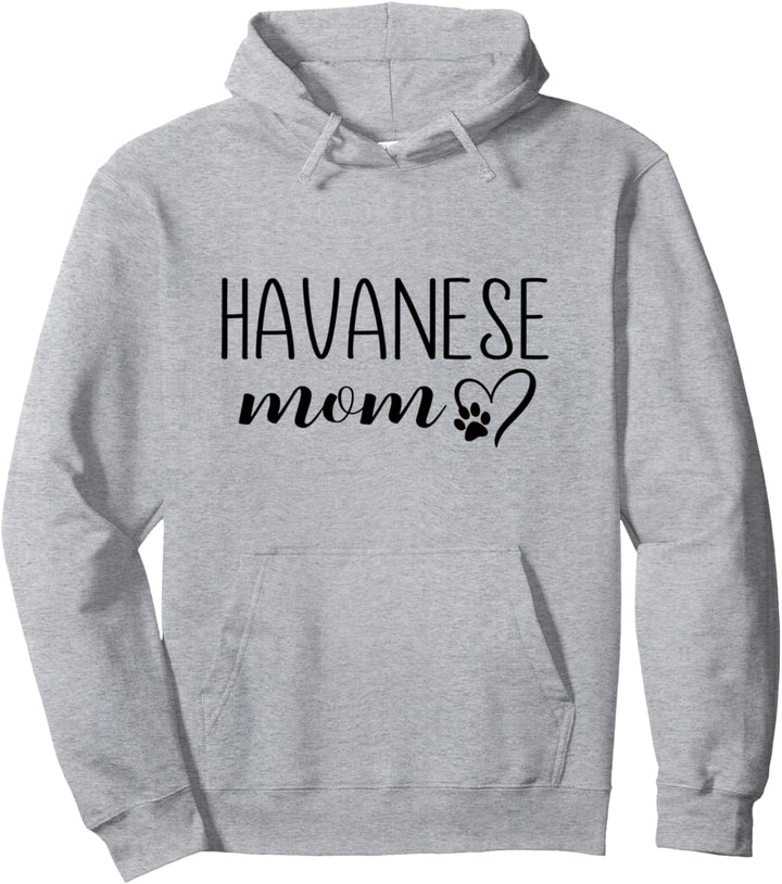 Dog Paw Print Heart Havanese Mom Pullover Hoodie