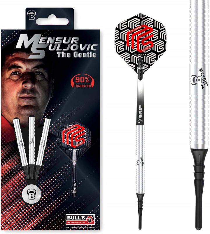 Bull's Mensur Suljovic Dart, Silber, 18 g