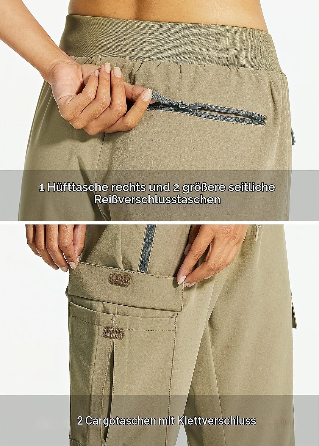 Cargohose Jogginghose Damen Wanderhose Leichte Schnelltrocknende Trekkinghose Outdoorhose Stretch Ar