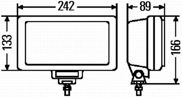 HELLA - Halogen-Fernscheinwerfer - Jumbo 220 - E1 44444/ECE-R8 - 24/12V - 1FE 006 300-001 mit Verchr
