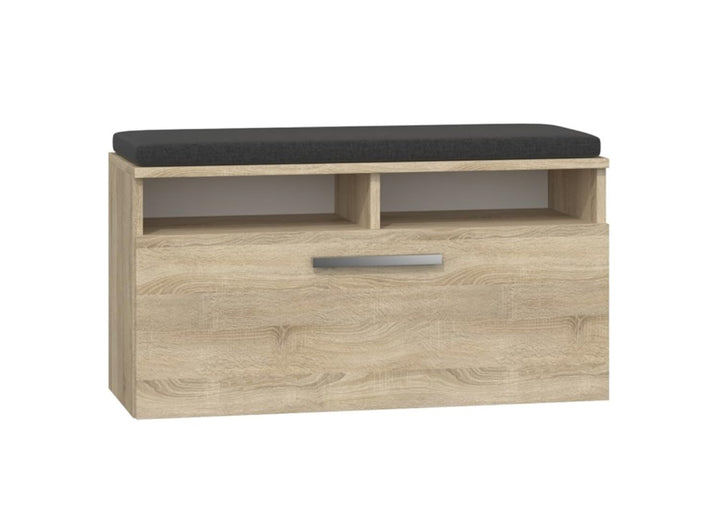 VBChome Schuhschränke mit Sitz 85 x 35 x 46 cm Eiche Sonoma 6 Fächer Schuh-Organizer Griffe Holzähnl