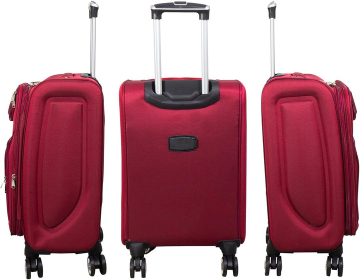 Trendyshop365 Weichgepäck mittlerer Koffer Maribor 68cm 71 Liter 4 Rollen Zahlenschloss Rot Citykoff