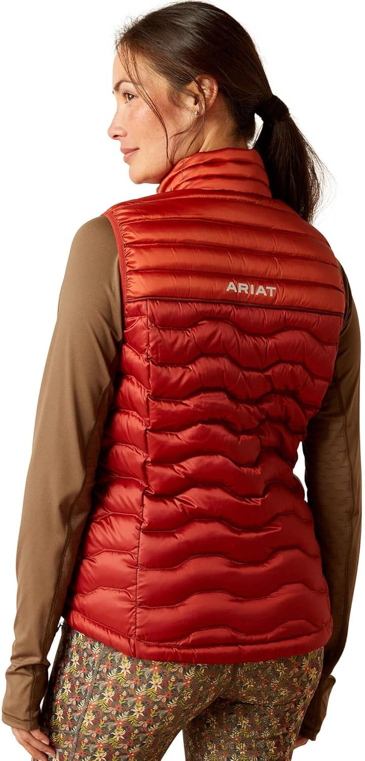 ARIAT Unisex Ideal Down Vest Weste M Schillernder roter Ocker/gebrannter Bri, M Schillernder roter O