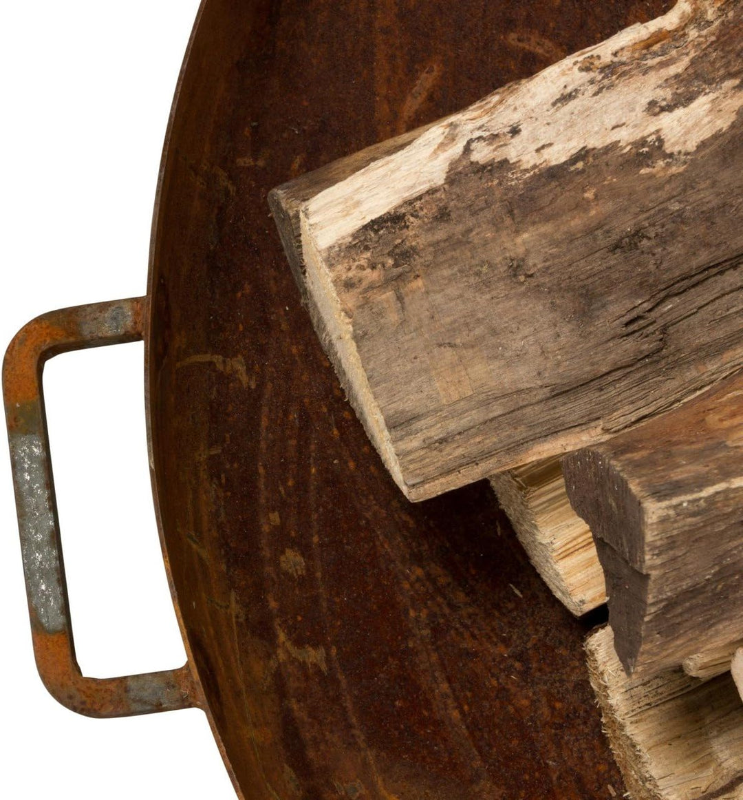 DECORAS Stahl-Feuerschale (Durchmesser: 80 cm/Höhe: 23 cm) - Feuerstelle - Feuerkorb Made in Germany