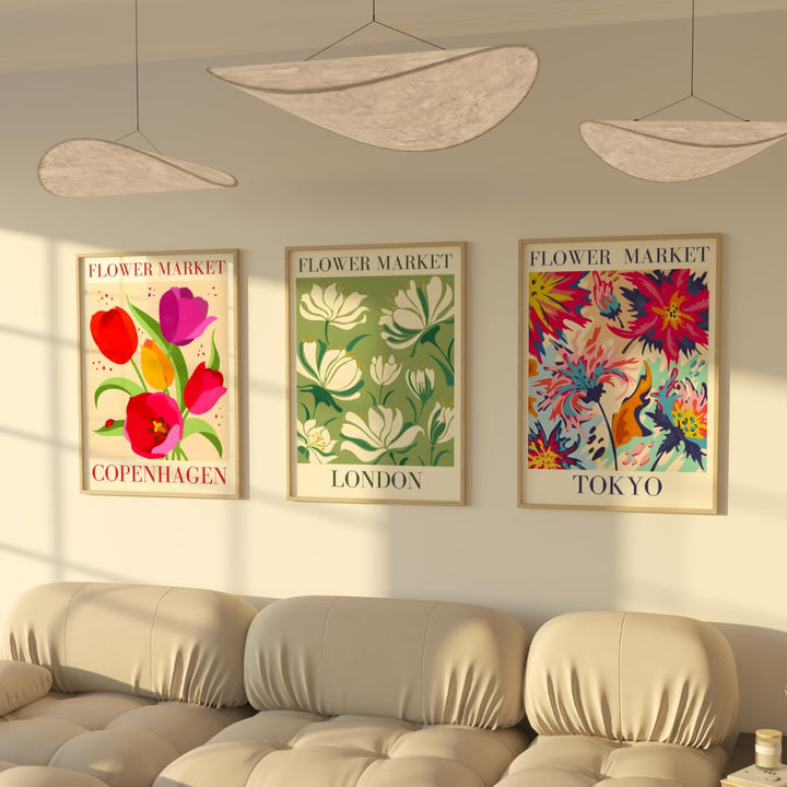 ZoeyAustin® 3 Doppelseitiges Kunstdruck Poster Set, Ohne Rahmen, DIN A3 (30cm x 42cm), Stilvolles Wa